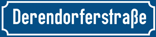 Straßenschild Derendorferstraße