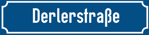 Straßenschild Derlerstraße