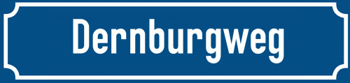 Straßenschild Dernburgweg
