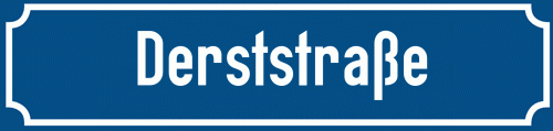 Straßenschild Derststraße