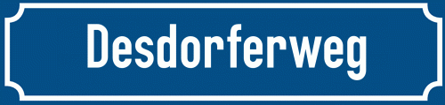 Straßenschild Desdorferweg