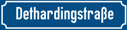 Straßenschild Dethardingstraße zum kostenlosen Download