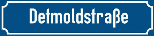 Straßenschild Detmoldstraße