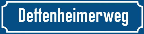 Straßenschild Dettenheimerweg