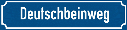 Straßenschild Deutschbeinweg