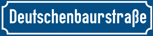 Straßenschild Deutschenbaurstraße zum kostenlosen Download