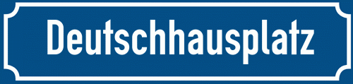 Straßenschild Deutschhausplatz zum kostenlosen Download