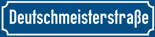 Straßenschild Deutschmeisterstraße zum kostenlosen Download