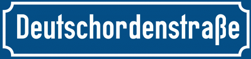 Straßenschild Deutschordenstraße zum kostenlosen Download