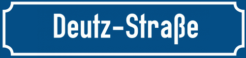 Straßenschild Deutz-Straße