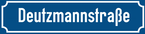 Straßenschild Deutzmannstraße