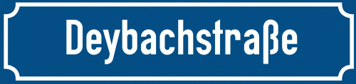 Straßenschild Deybachstraße