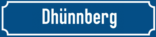 Straßenschild Dhünnberg
