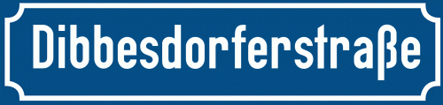 Straßenschild Dibbesdorferstraße