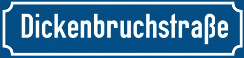 Straßenschild Dickenbruchstraße