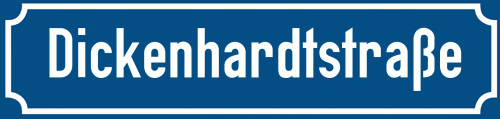 Straßenschild Dickenhardtstraße