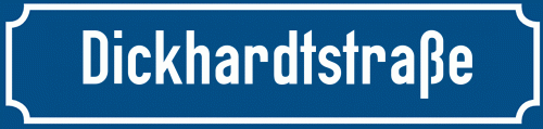 Straßenschild Dickhardtstraße zum kostenlosen Download