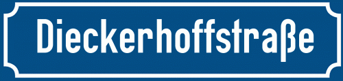 Straßenschild Dieckerhoffstraße
