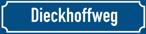 Straßenschild Dieckhoffweg