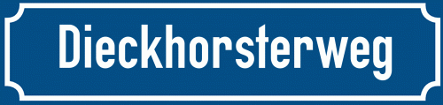 Straßenschild Dieckhorsterweg