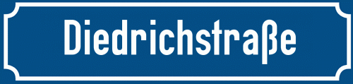 Straßenschild Diedrichstraße