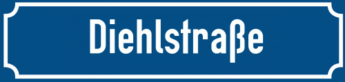 Straßenschild Diehlstraße