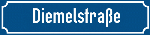 Straßenschild Diemelstraße