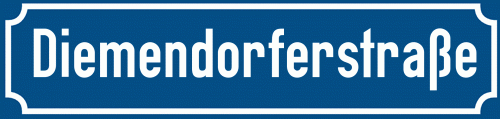 Straßenschild Diemendorferstraße