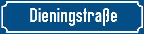 Straßenschild Dieningstraße