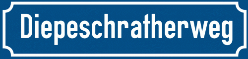 Straßenschild Diepeschratherweg
