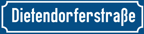 Straßenschild Dietendorferstraße