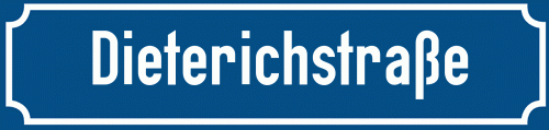 Straßenschild Dieterichstraße