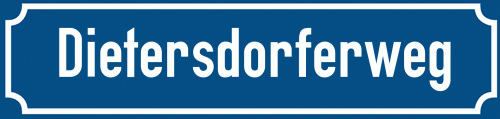 Straßenschild Dietersdorferweg