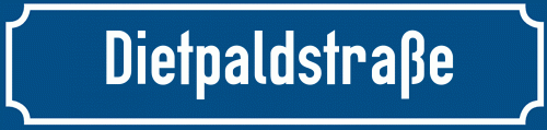 Straßenschild Dietpaldstraße