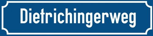 Straßenschild Dietrichingerweg zum kostenlosen Download