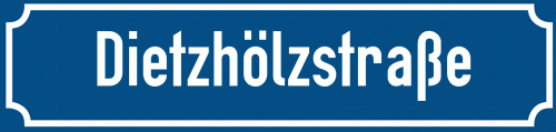 Straßenschild Dietzhölzstraße