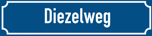 Straßenschild Diezelweg