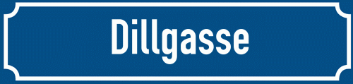 Straßenschild Dillgasse