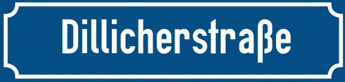 Straßenschild Dillicherstraße
