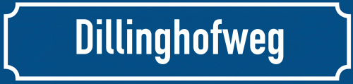 Straßenschild Dillinghofweg