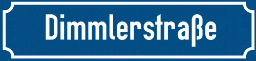 Straßenschild Dimmlerstraße