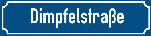 Straßenschild Dimpfelstraße