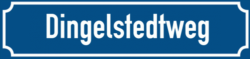 Straßenschild Dingelstedtweg zum kostenlosen Download