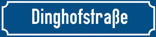 Straßenschild Dinghofstraße