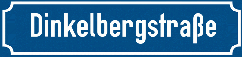 Straßenschild Dinkelbergstraße