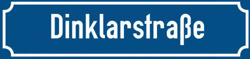 Straßenschild Dinklarstraße