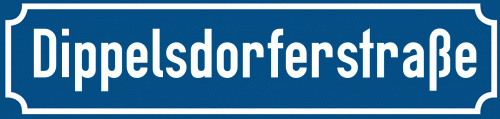 Straßenschild Dippelsdorferstraße