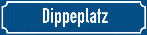 Straßenschild Dippeplatz