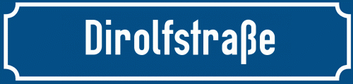 Straßenschild Dirolfstraße