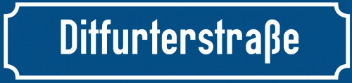 Straßenschild Ditfurterstraße